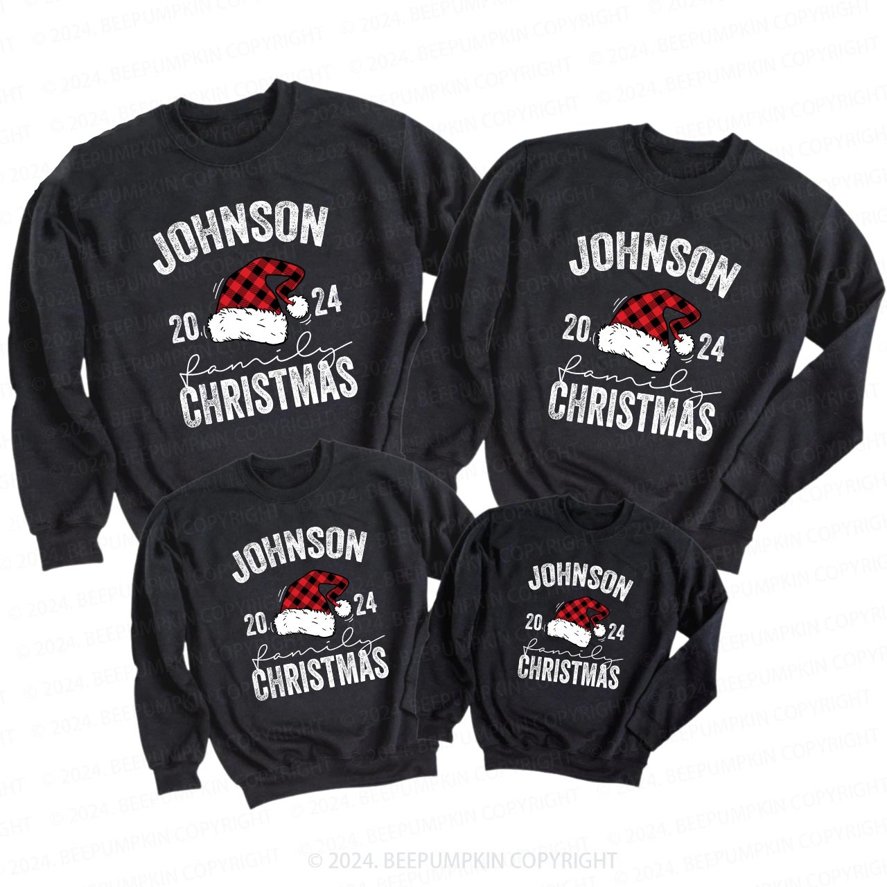 2024 Personalized Custom Christmas Family Sweatshirts
