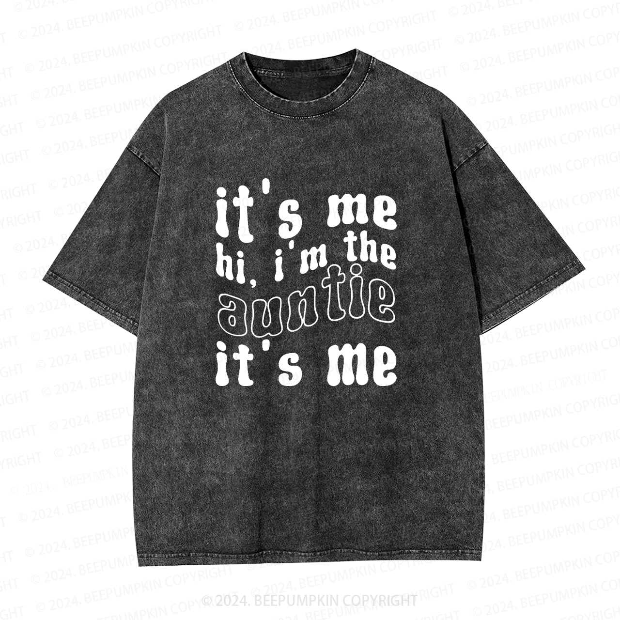It's Me Hi  I’m The Aunt Auntie Washed Tees