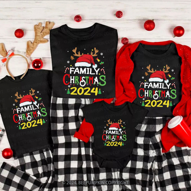 2024 Family Christmas Santa Shirts For Family Members