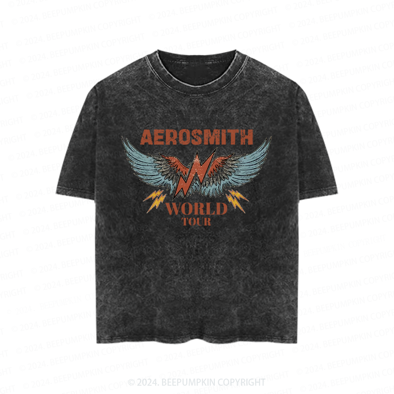 Rock n Band Band Wings Toddler&Kids Washed Tees          