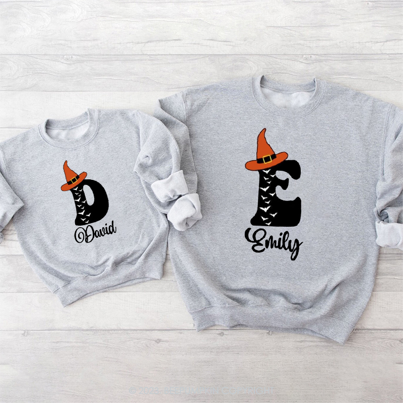 Personalized Family Group Name Halloween Family Matching Sweatshirt
