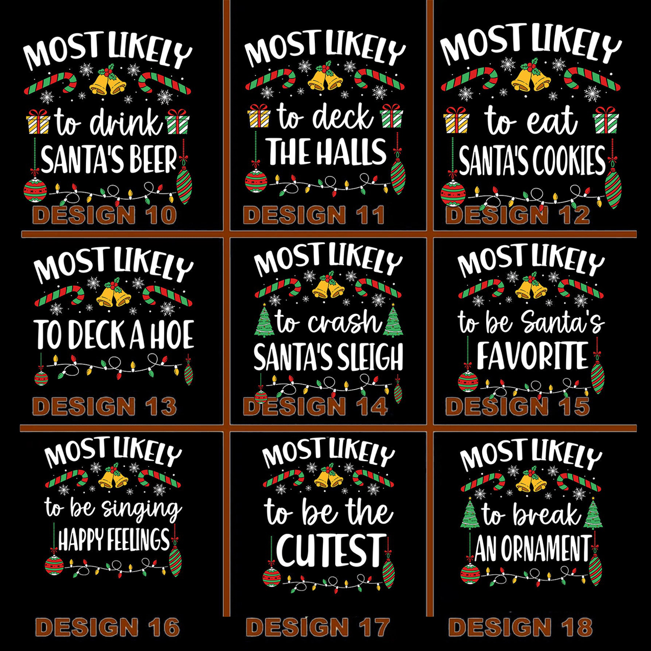 46 Quotes Most Likely Christmas Funny Holiday Matching Shirts