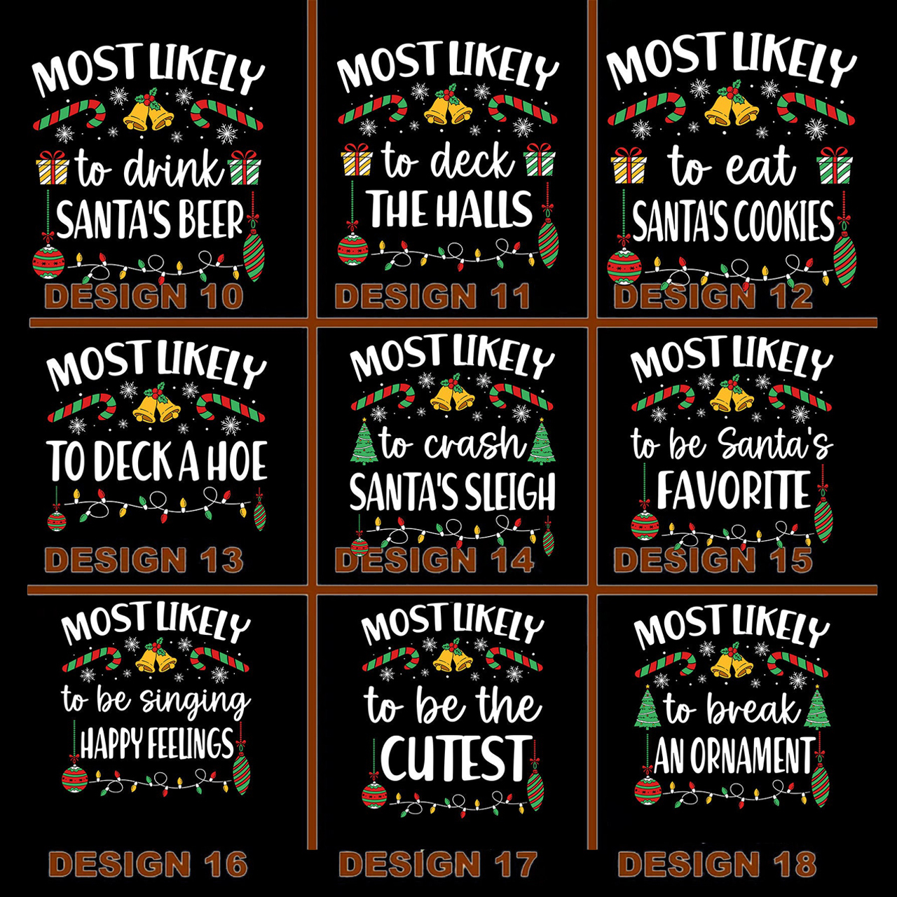 46 Quotes Most Likely Christmas Funny Holiday Matching Shirts