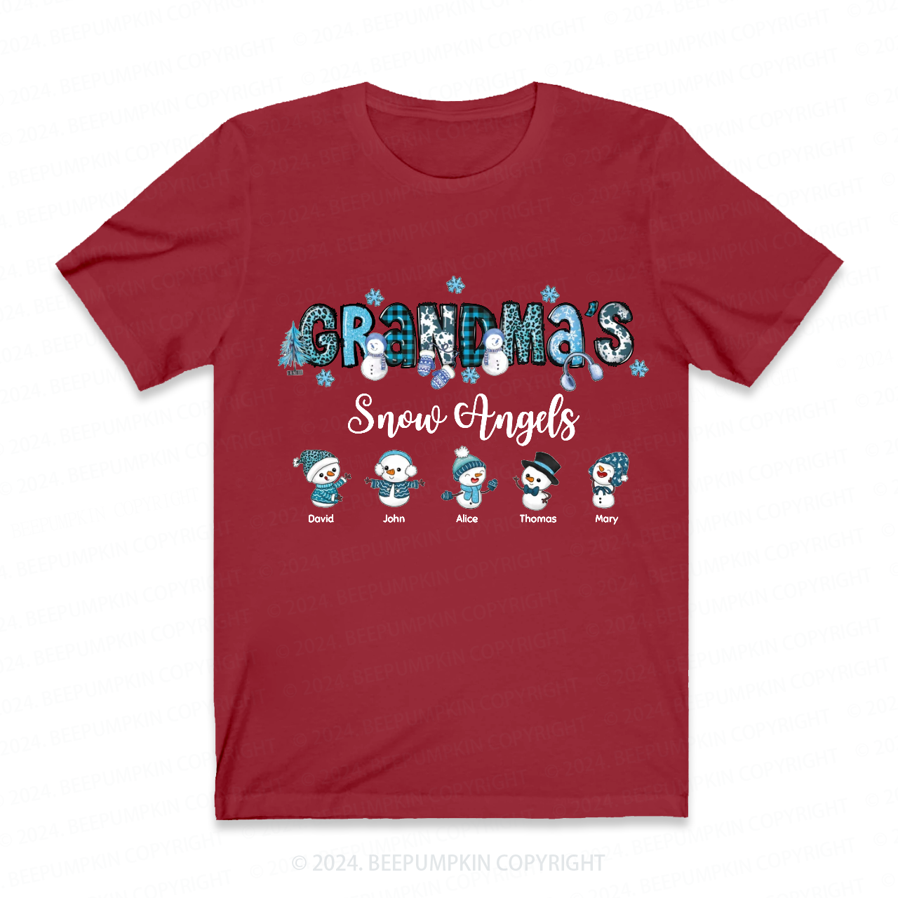 Personalized Christmas Name Grandma Grandma Gift Shirt Beepumpkin 