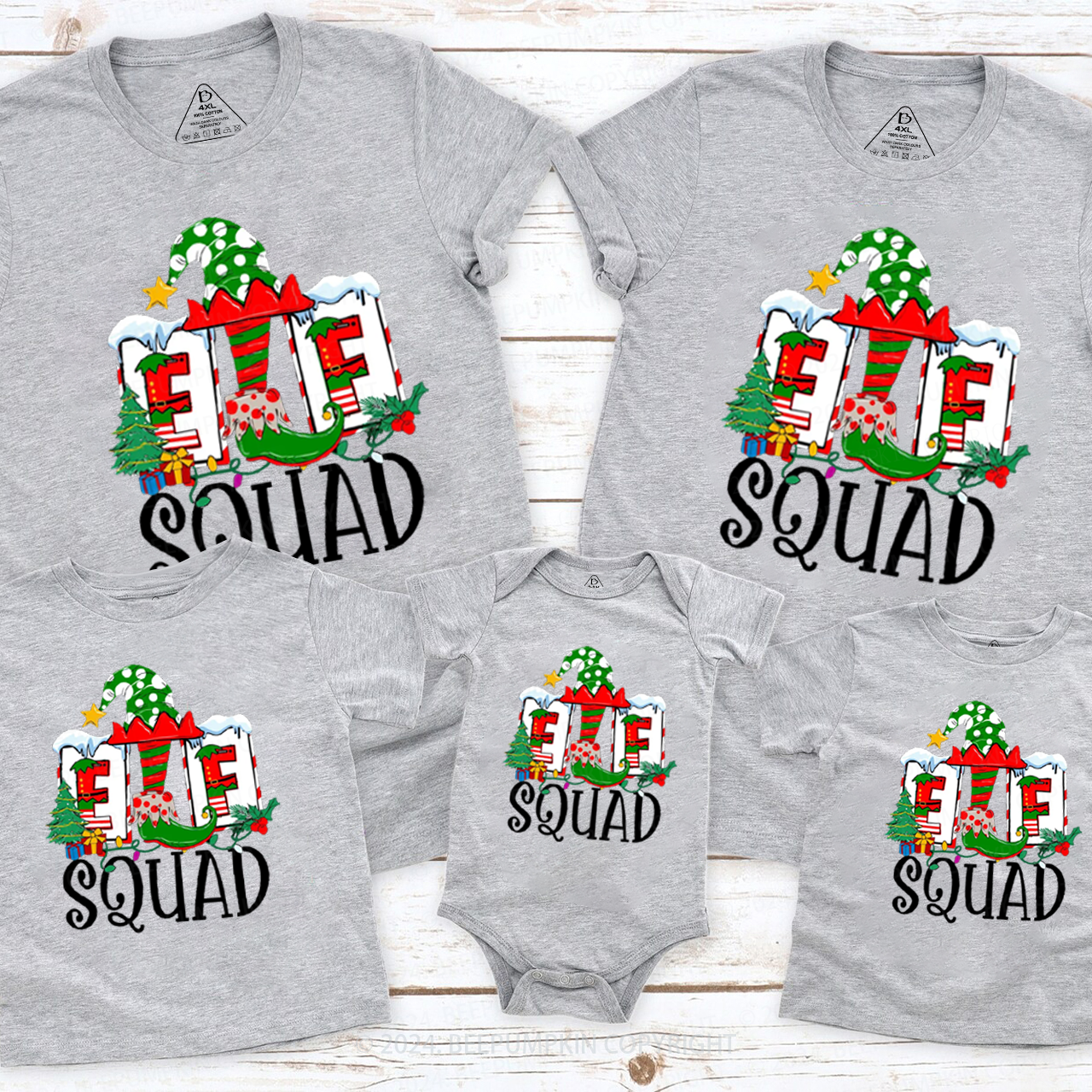 ELF Squad Family Matching T-Shirts Beepumpkin