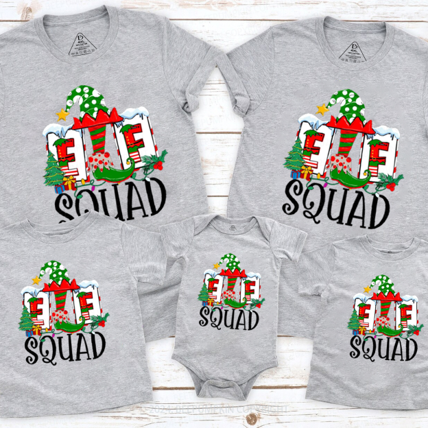 ELF Squad Family Matching T-Shirts Beepumpkin