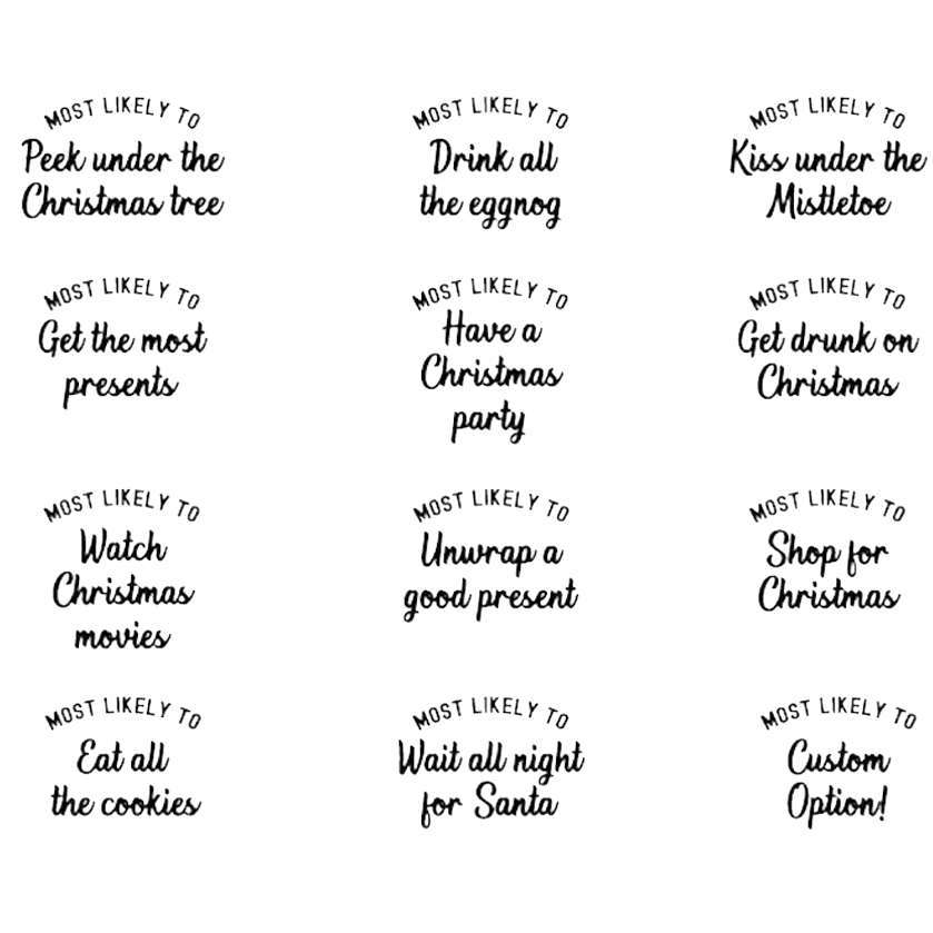 Personalized 12 Most Likely to Christmas Matching Blue Pajamas Beepumpkin