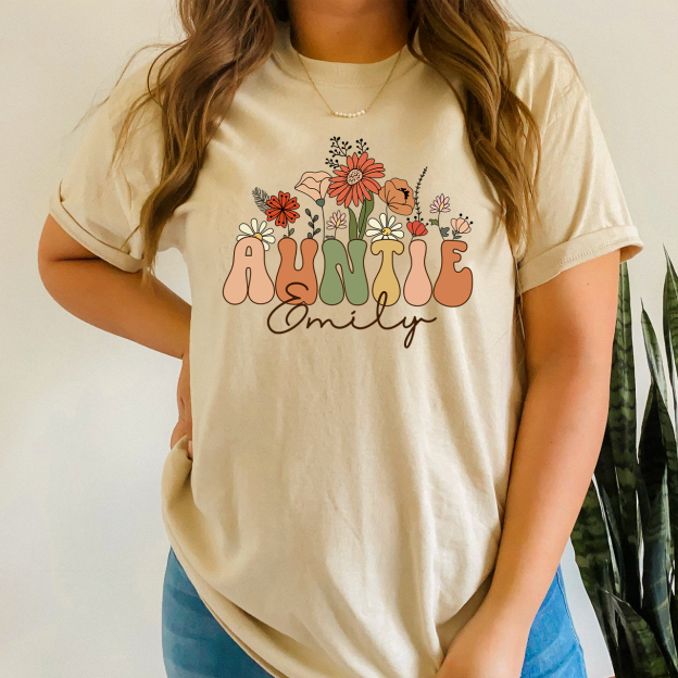 Personalized Wildflowers Shirt For Aunt
