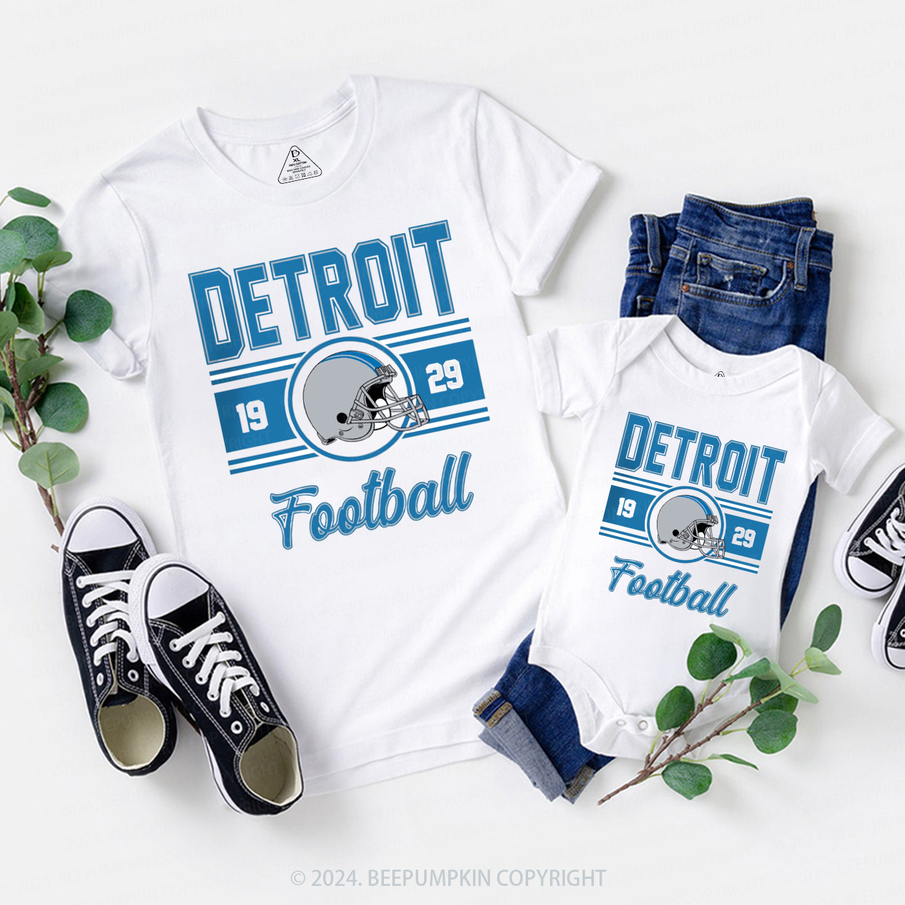Classic Vintage Football Family Matching Tees Beepumpkin