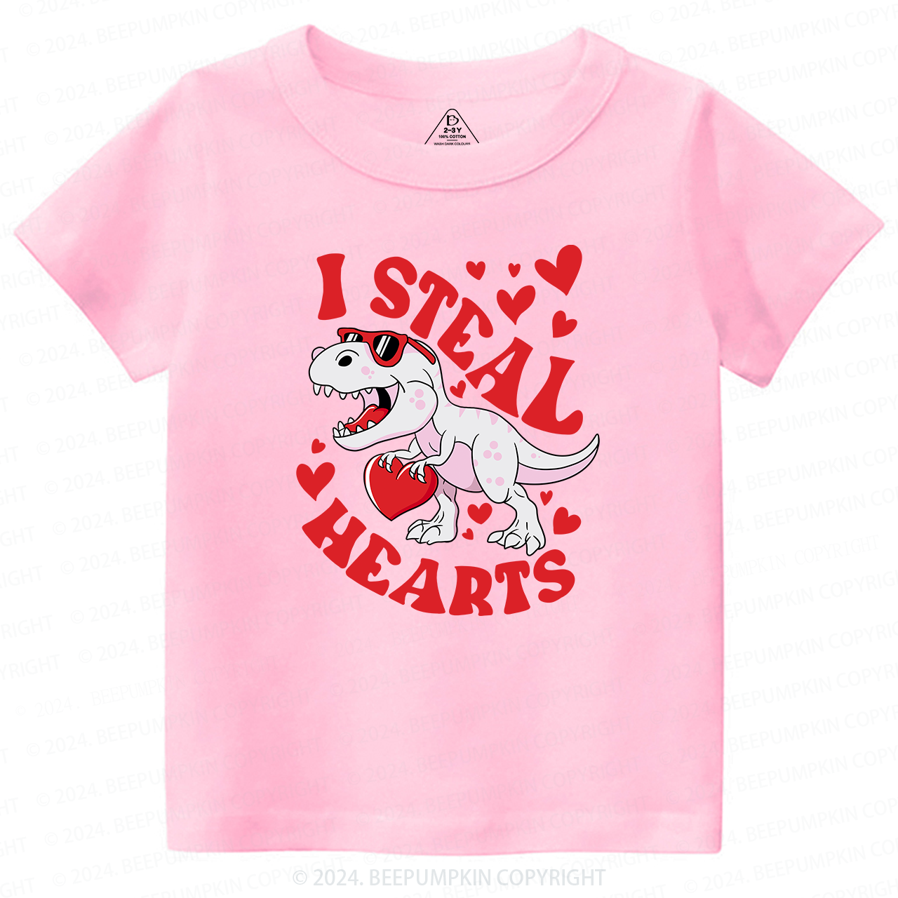 I Steal Hearts Valentine's Day Toddler&Kids Tees Beepumpkin