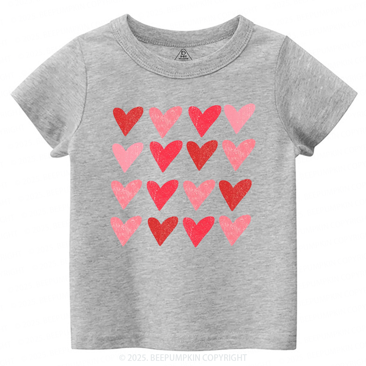 Heart Valentine's Day Toddler&Kid's Tees Beepumpkin
