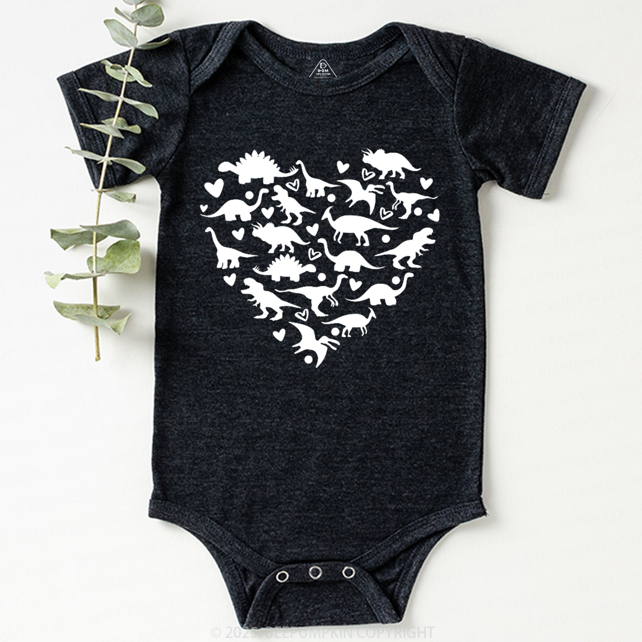 Dinosaur Valentine's Day Bodysuit Beepumpkin