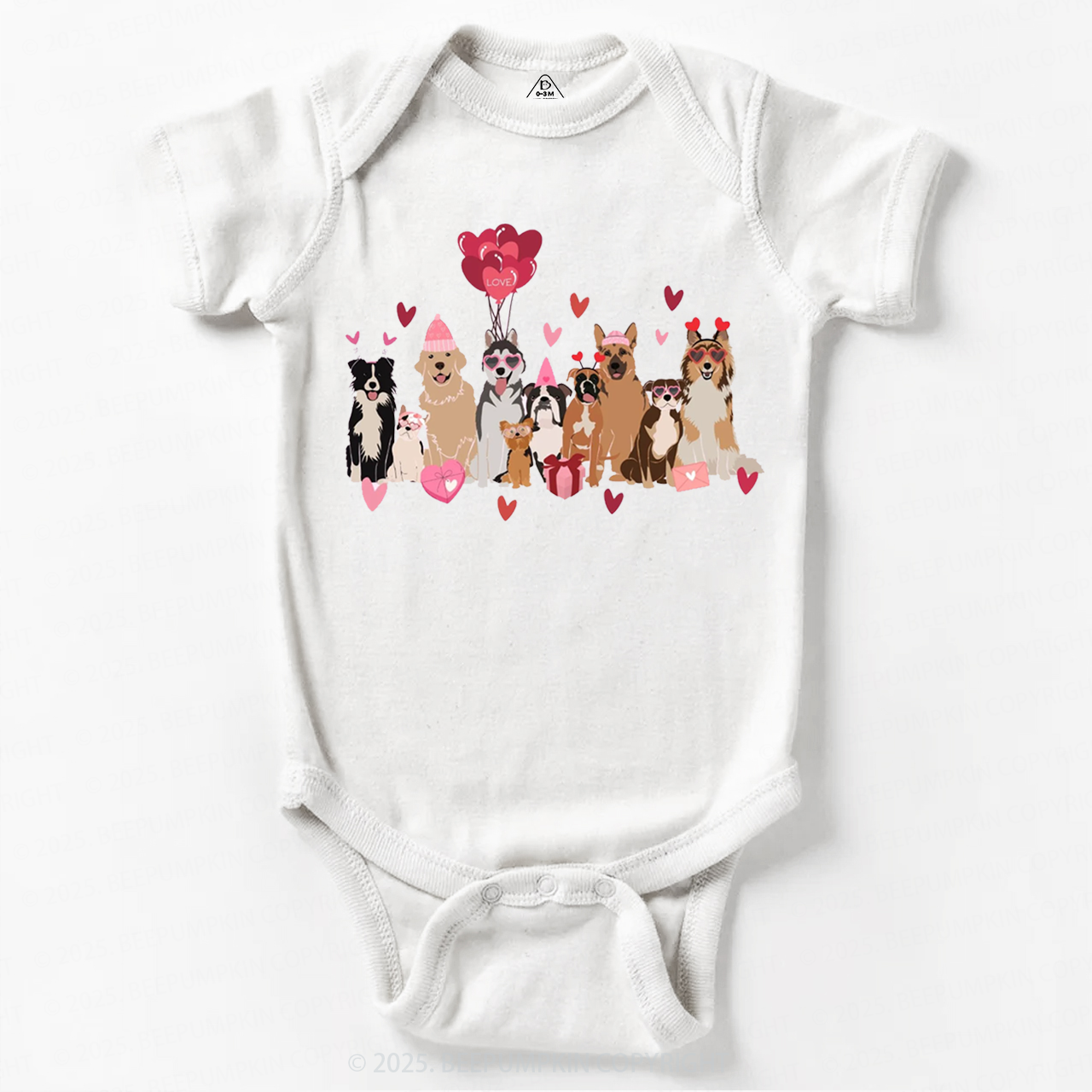 Dog Valentine's Day Bodysuit Beepumpkin