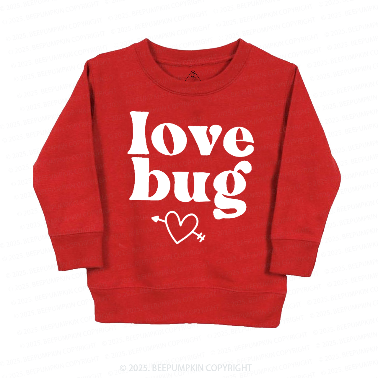 Love Bug Valentine's Day Kid's Sweatshirt 2