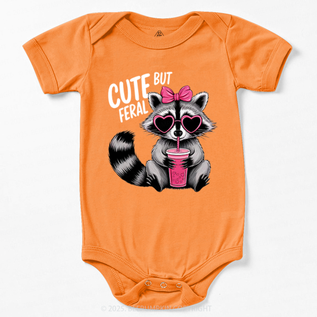 Cute But Feral Valentine's Day Bodysuit Beepumpkin