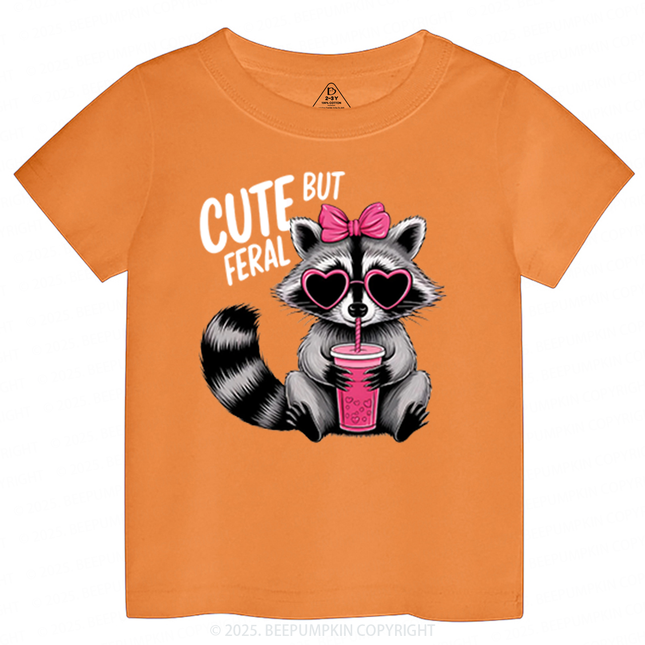 Cute But Feral Valentine's Day Toddler&Kid's Tees Beepumpkin