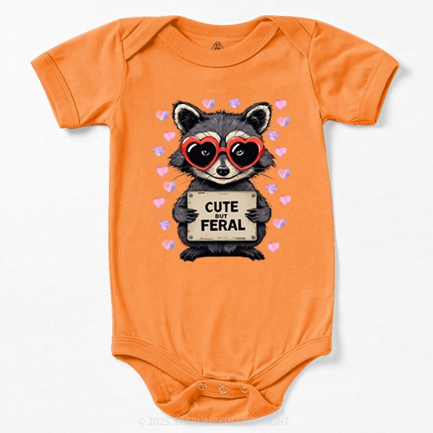 Cute But Feral Valentine's Day Bodysuit Beepumpkin 2