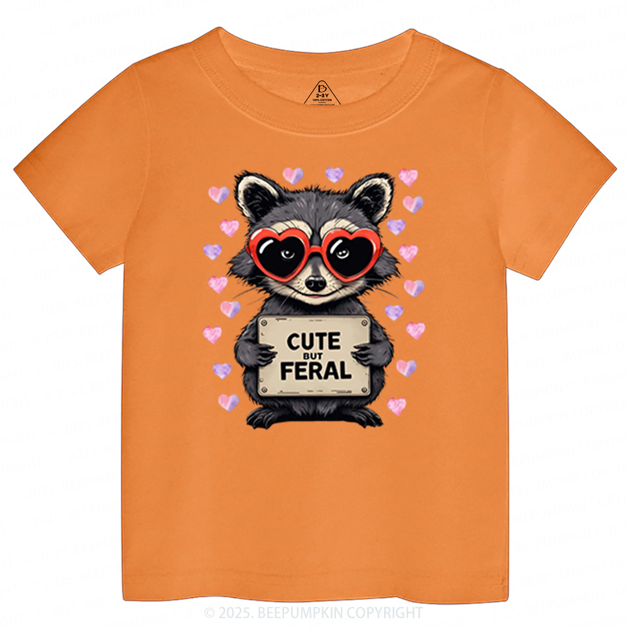 Cute But Feral Valentine's Day Toddler&Kid's Tees Beepumpkin 2