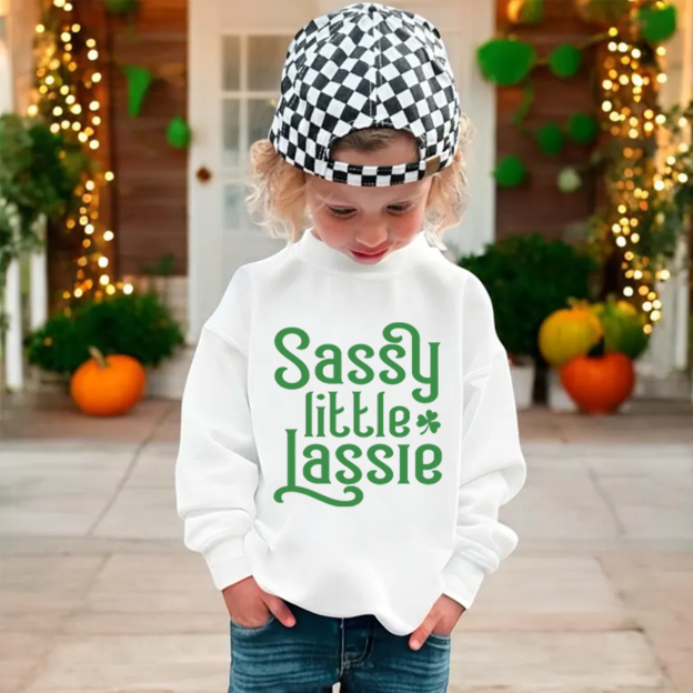 Little Lassie St. Patrick's Day Kid's Sweatshirt