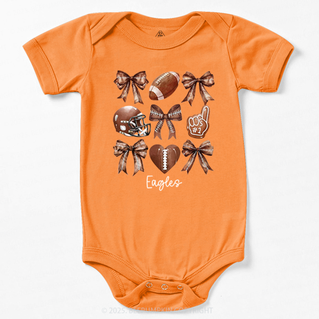 Personalized Kids Name Football Bodysuit Beepumpkin