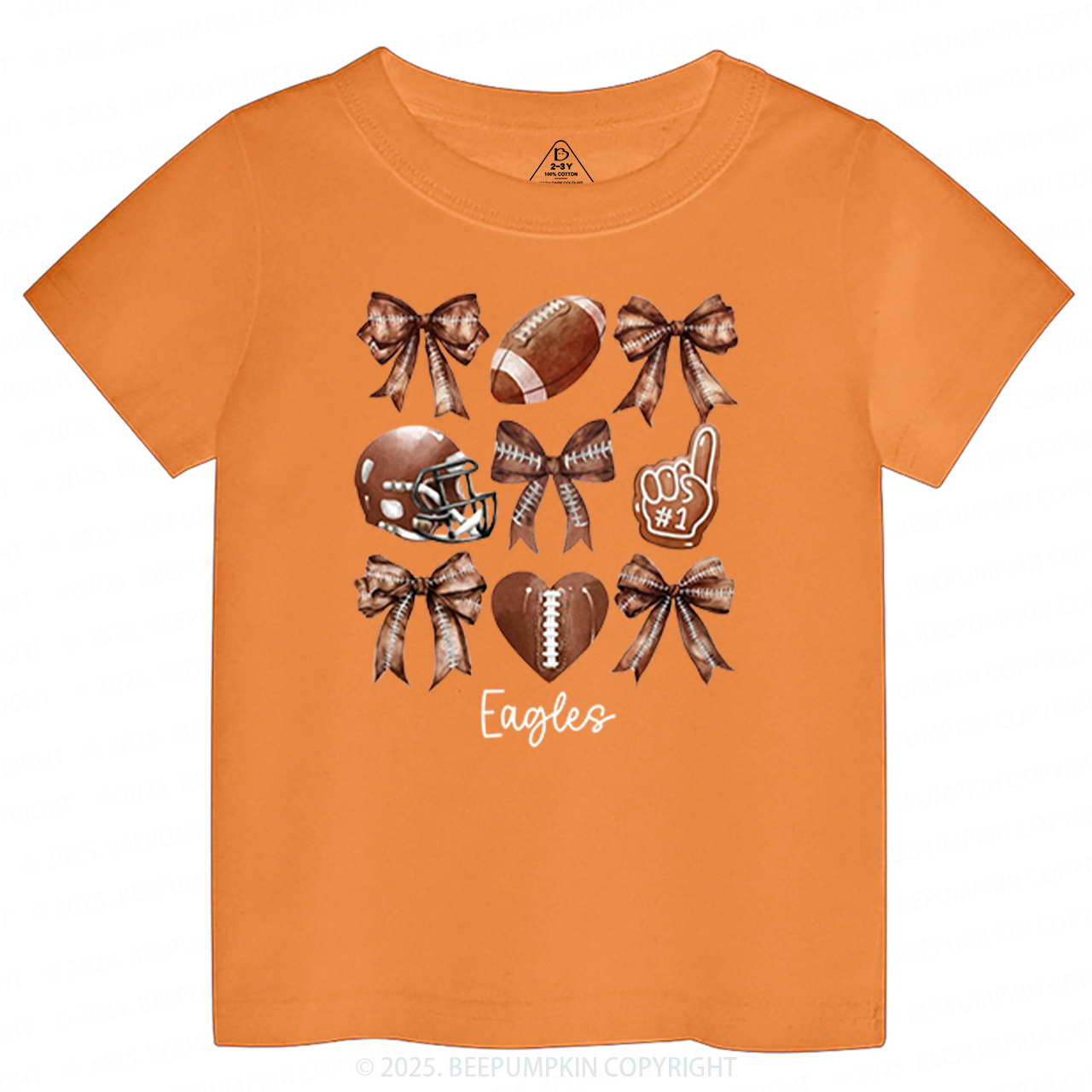 Personalized Kids Name Football Toddler&Kid's Tees Beepumpkin