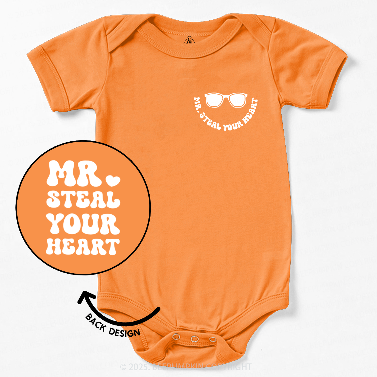Mr Steal Your Heart Valentine's Day Bodysuit Beepumpkin