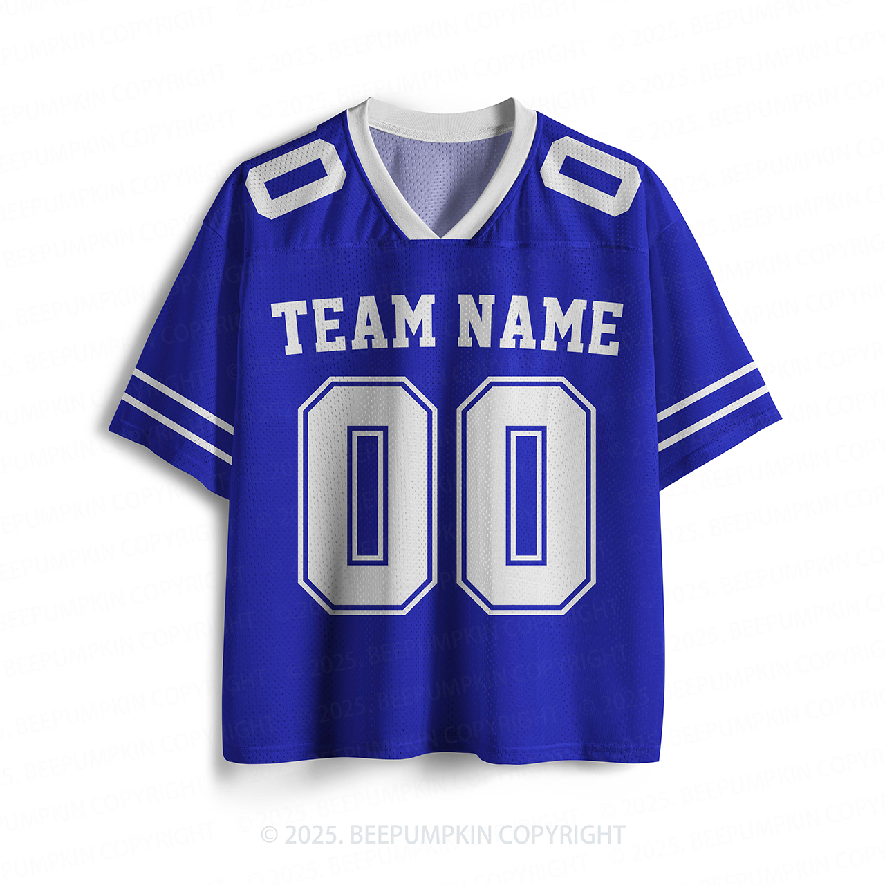 Personalized Team Name & Number Blue Toddler&Kid's Sport Jersey Beepum