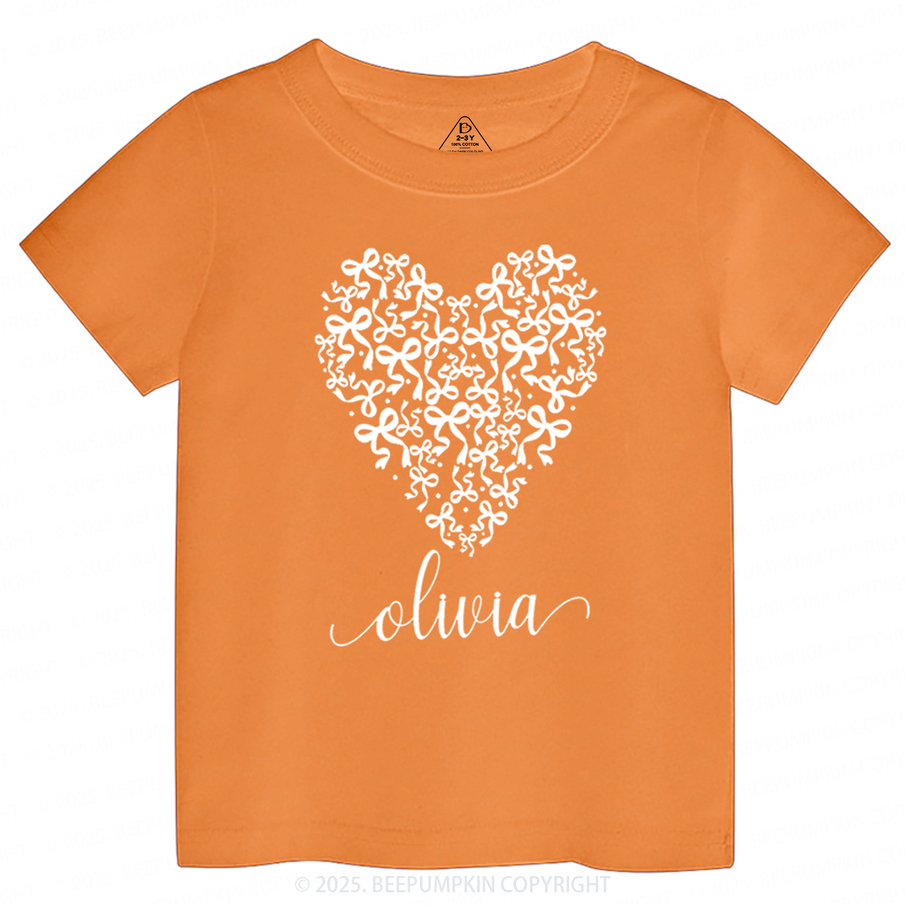 Personalized Name Butterfly Love Heart Toddler&Kid's Tees Beepumpkin