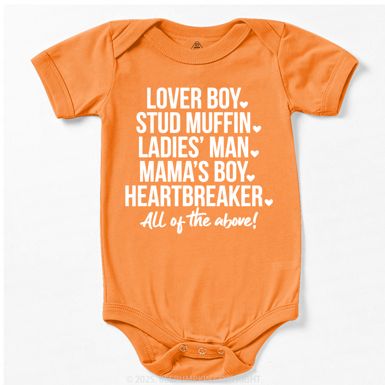 Boys Valentine's Day Bodysuit Beepumpkin