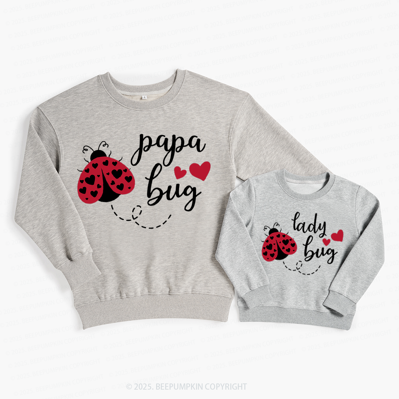Lady Bug Valentine's Day Family Matching Sweatshirts