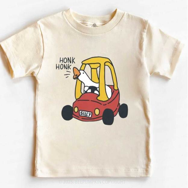 Silly Goose Red Car Toddler&Kid's Tees Beepumpkin