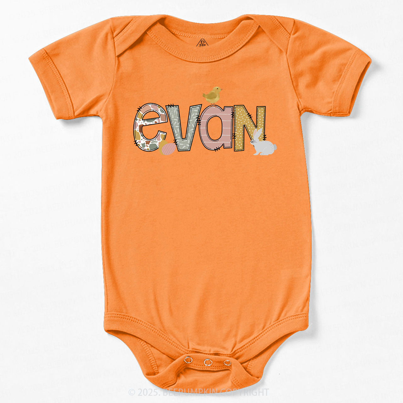 Personalized Name Easter Bodysuit Beepumpkin