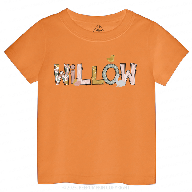 Personalized Name Easter Toddler&Kid's Tees Beepumpkin