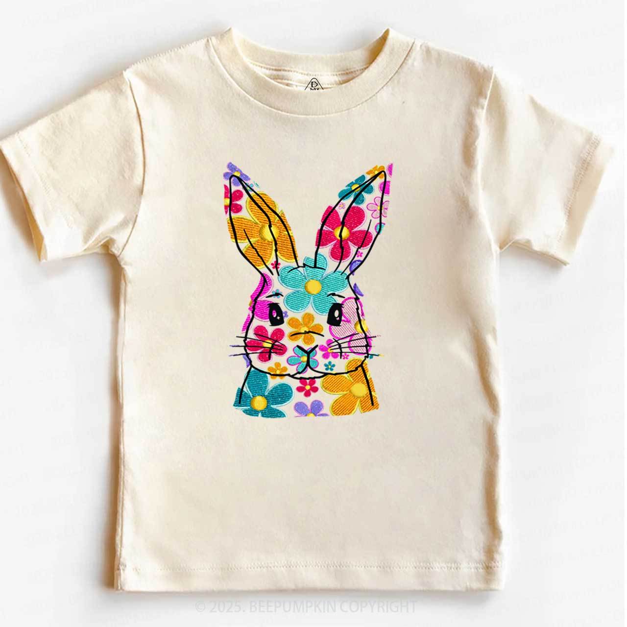 Bright Floral Bunny Easter Toddler&Kid's Tees Beepumpkin