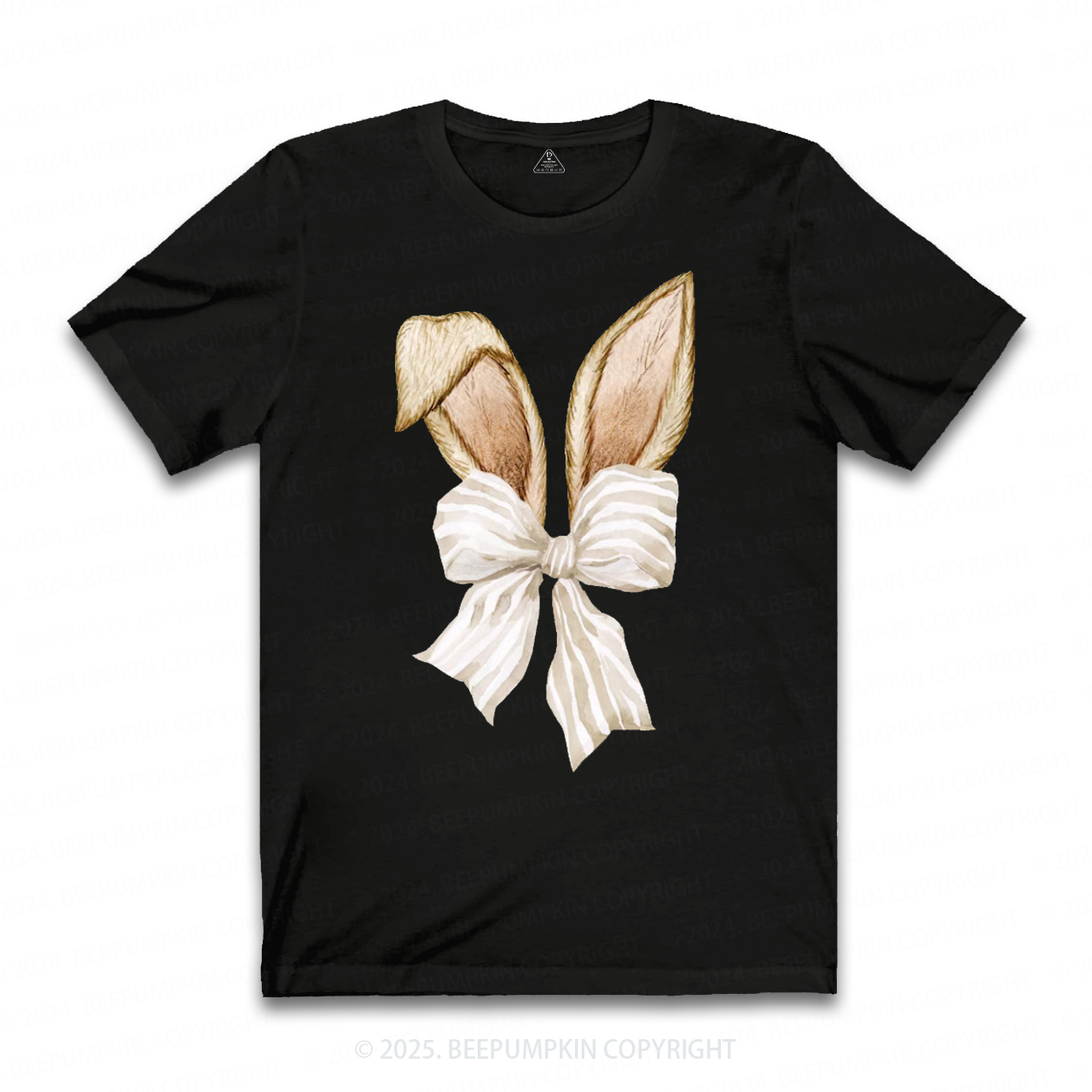 Coquette Bow Bunny Ears Easter  Mama T-Shirts