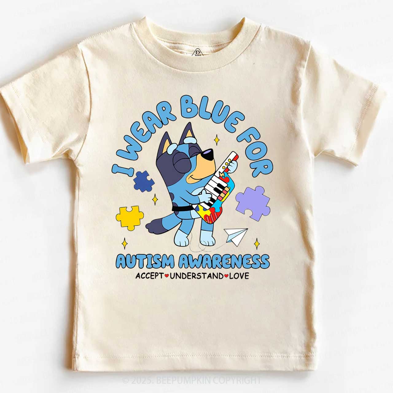 Blue Autism Toddler&Kid's Tees Beepumpkin