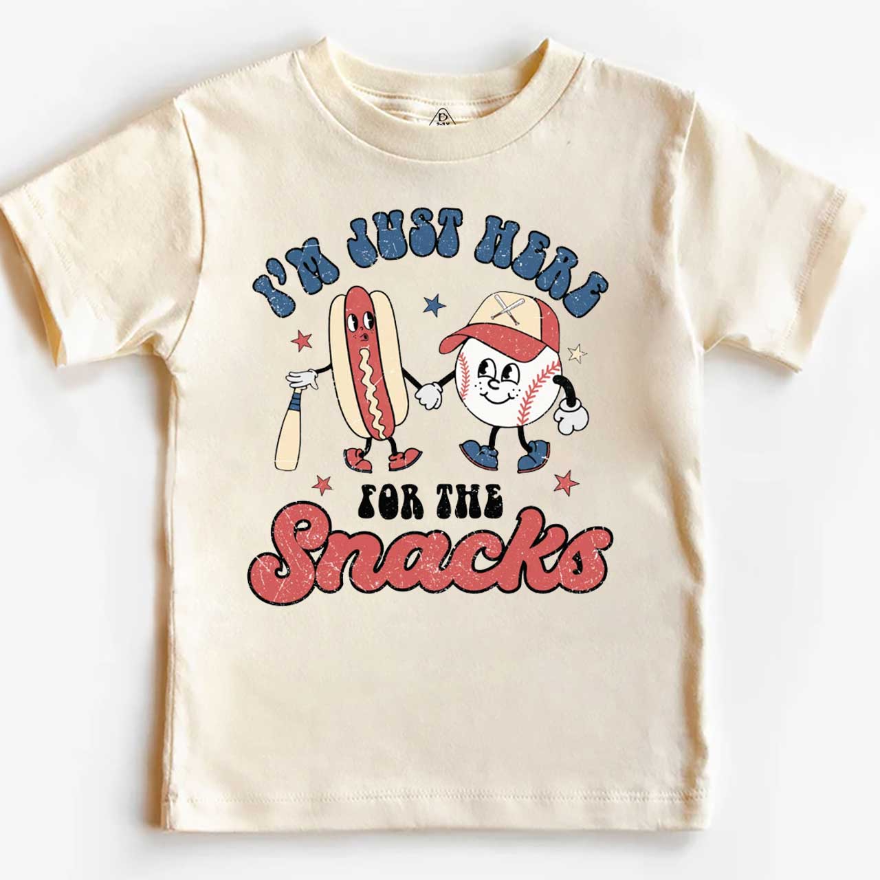 I'm Just Here For The Snacks Baseball  Toddler&Kid's Tees Beepumpkin