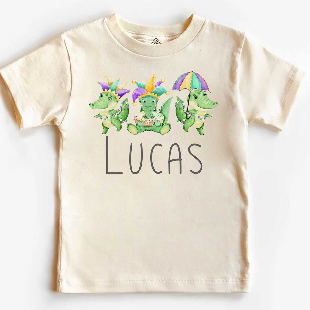 Personalized Mardi Gras Alligators Toddler&Kid's Tees Beepumpkin