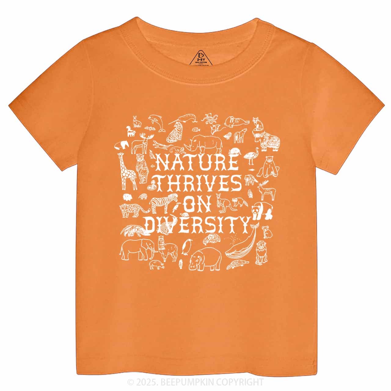 Nature Thrives On Divesity Toddler&Kid's Tees Beepumpkin