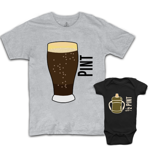 Pint Half Pint Matching Shirt For Daddy And Me