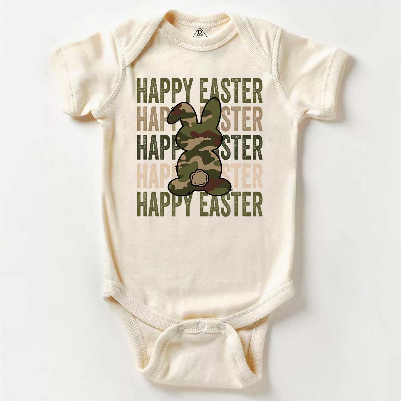 Easter Camouflage Happy Bunny Bodysuit Beepumpkin