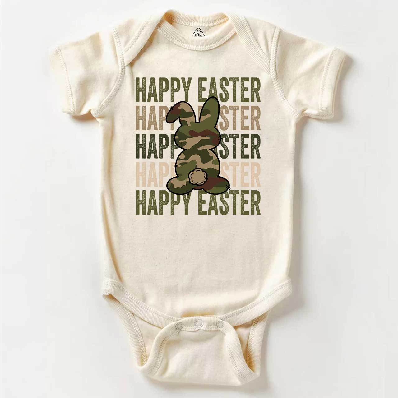 Easter Camouflage Happy Bunny Bodysuit Beepumpkin