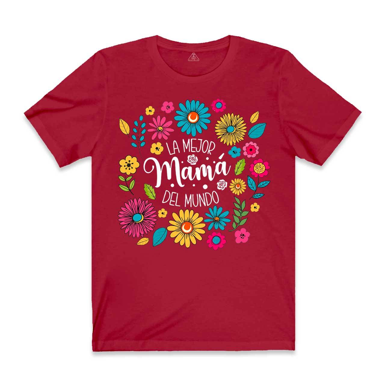 La Mejor Mama Del Mundo Floral T-Shirts 