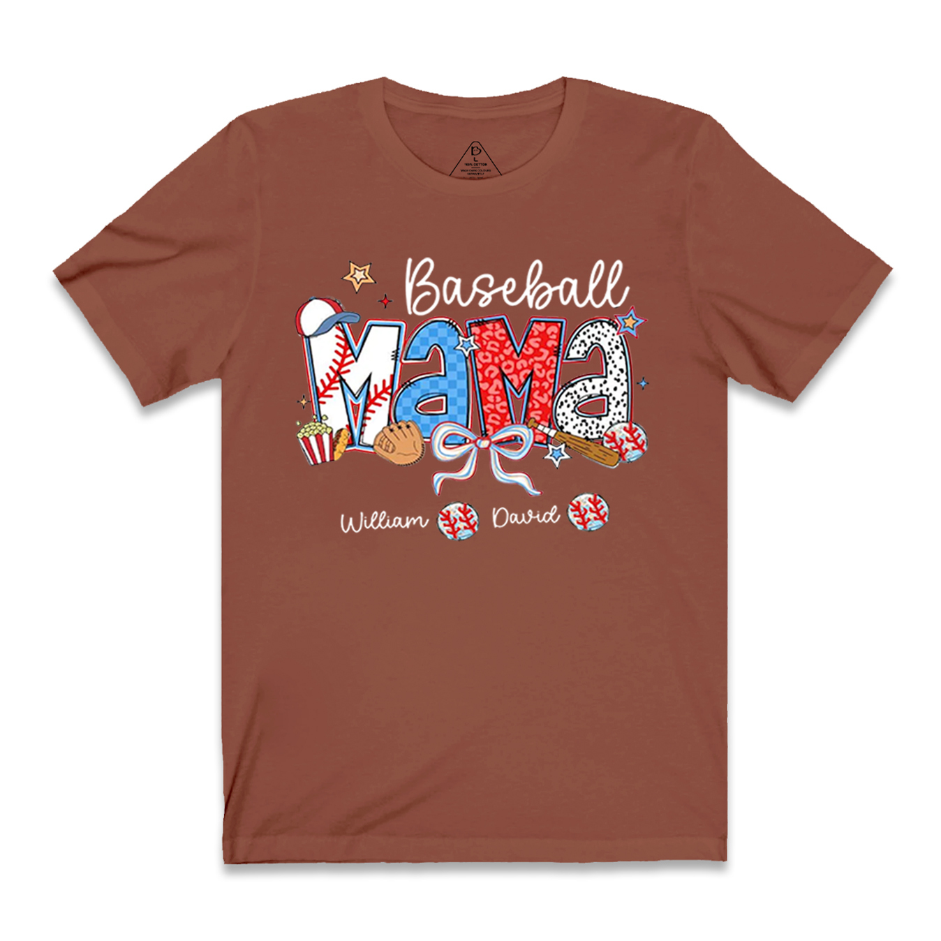 Personalized Baseball Coquette Bow Mama T-Shirts