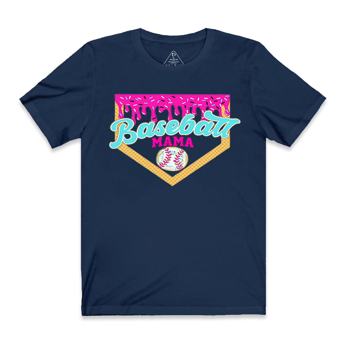 Baseball Ice Cream Drip Mama T-Shirts