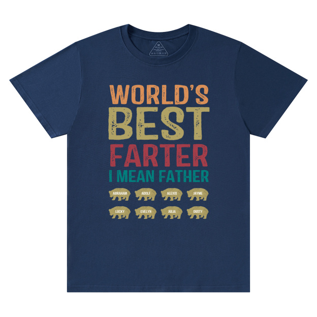 Personalized World's Best Farter I Mean Father Funny Shirt