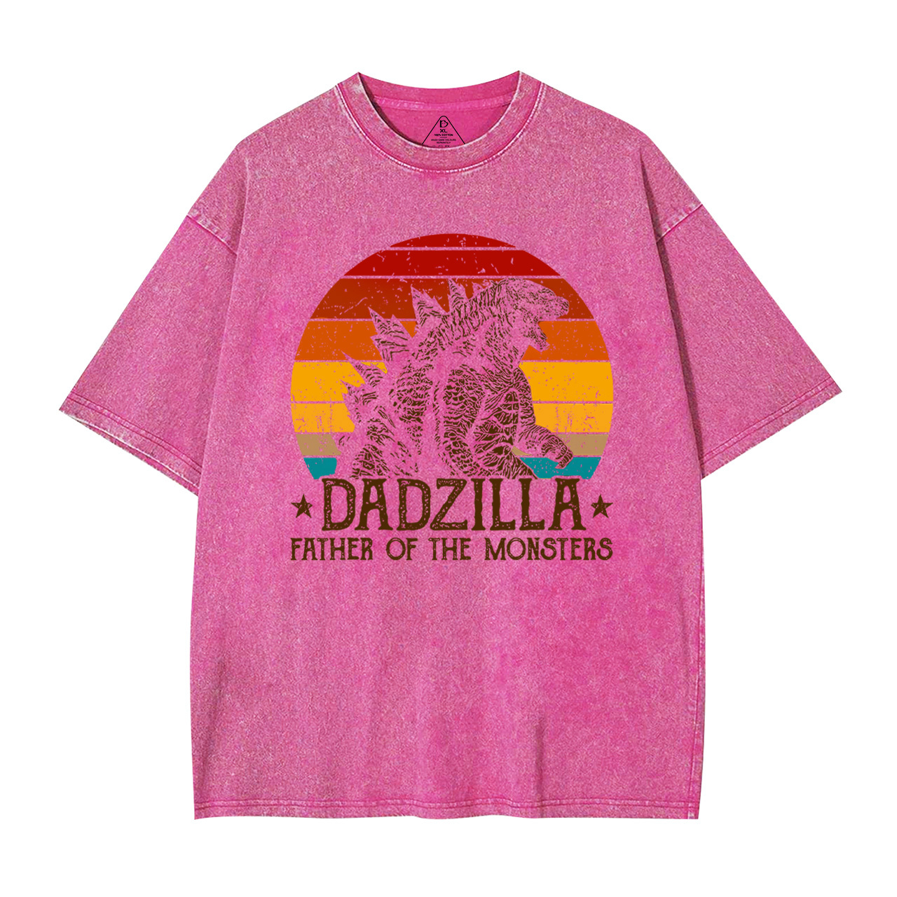 Dadzilla Father Of The Monsters Dad Washed T-Shirts