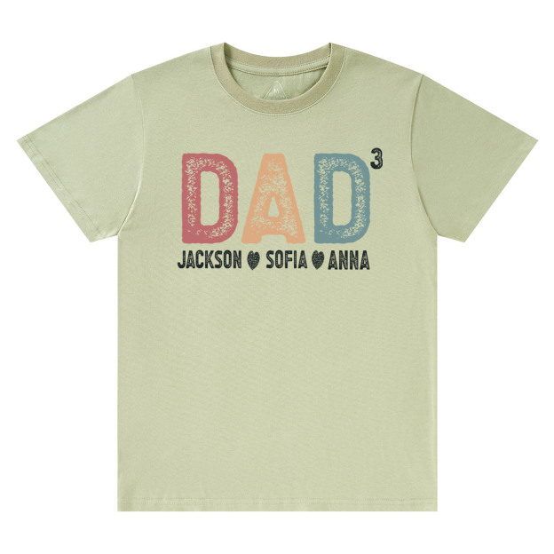 Personalized Dad Of Three T-shirt