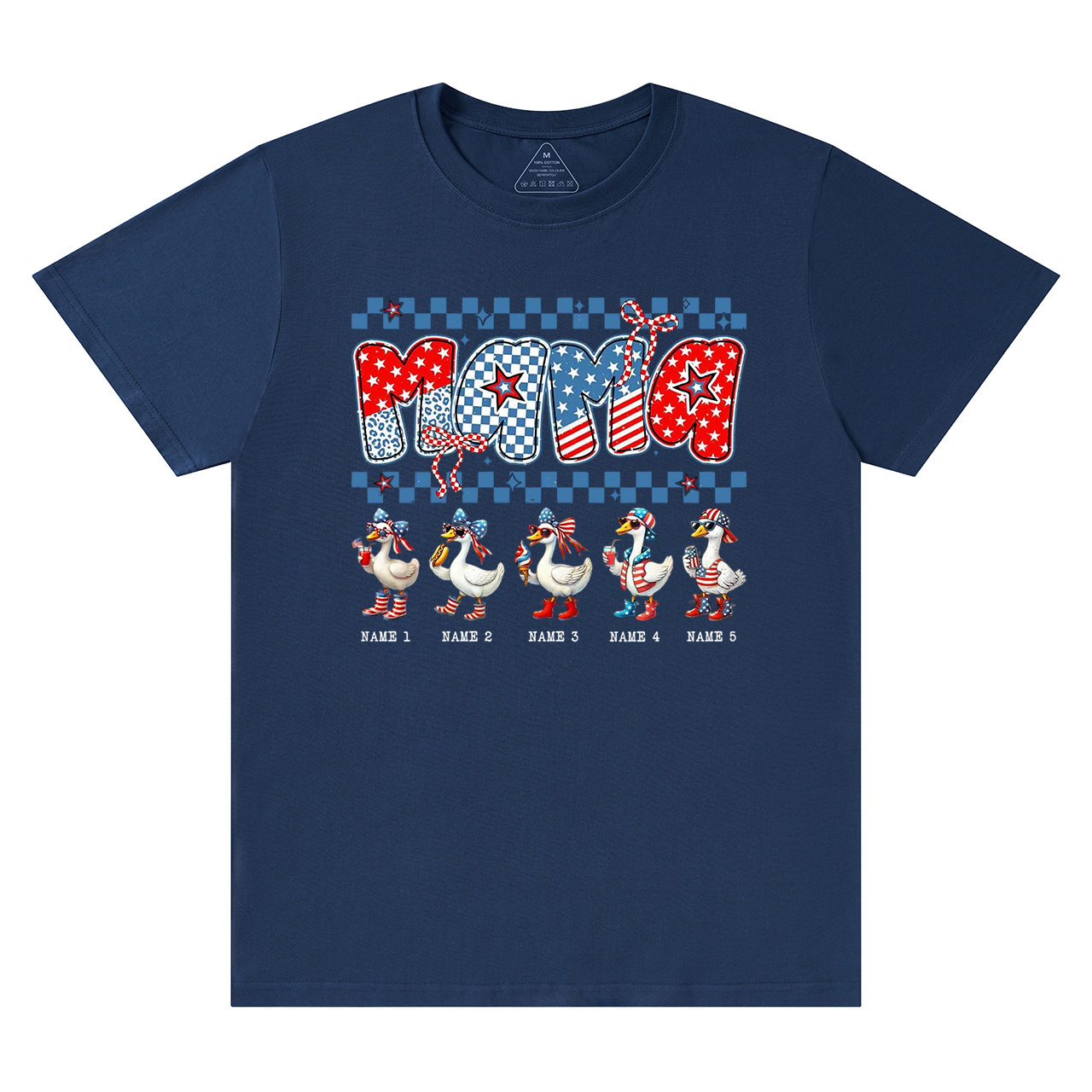 Personalized 4th Of July Mama Goose  T-Shirts