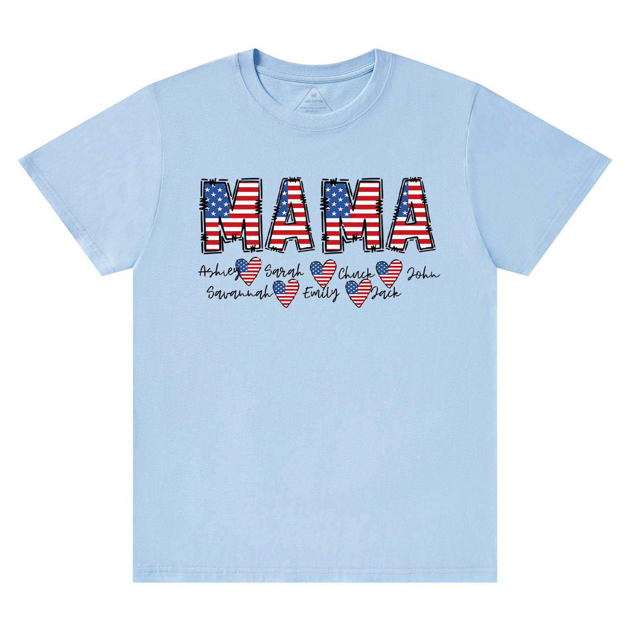Personalized Name Independence Day Mama T-Shirts